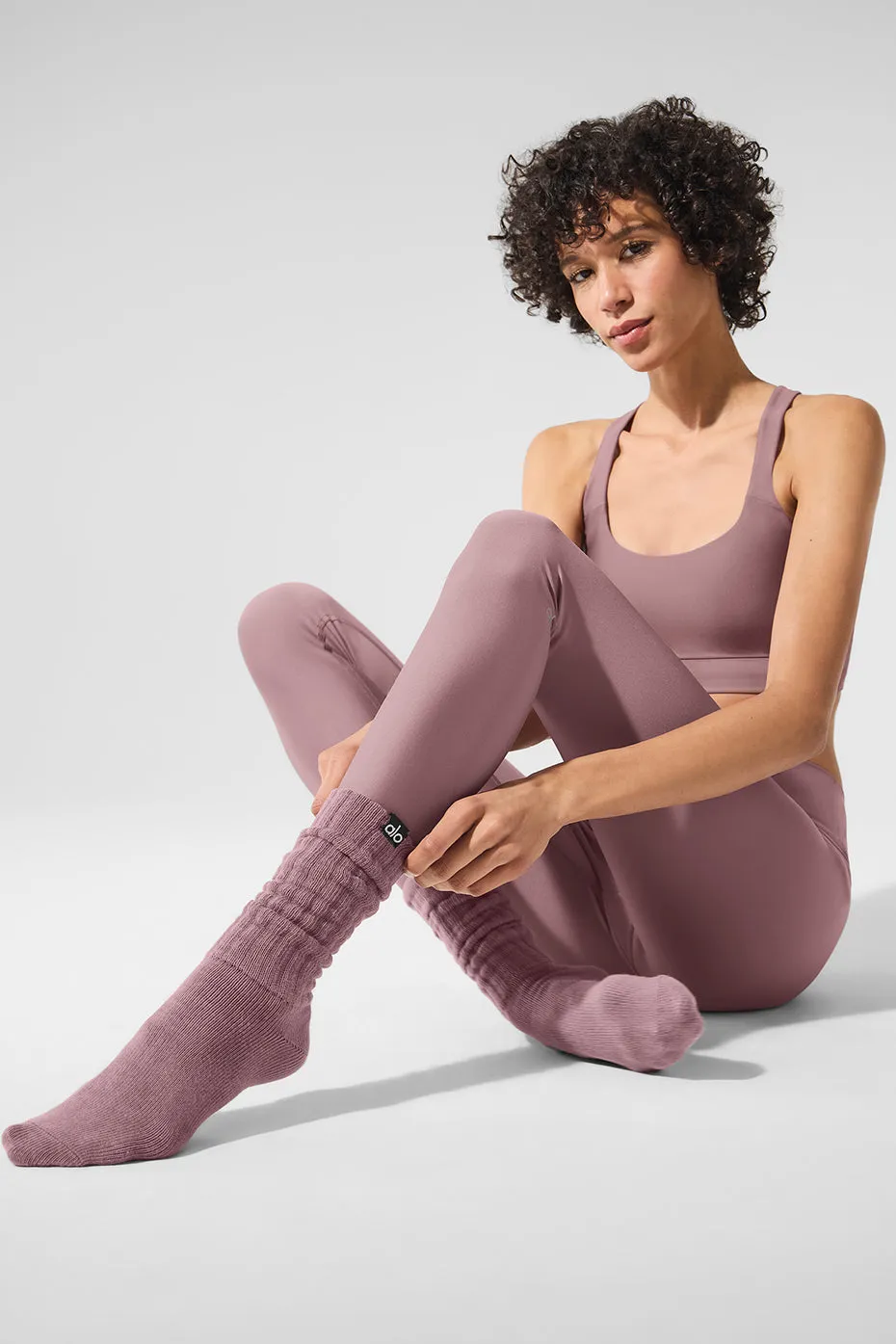 Unisex Scrunch Sock - Smoky Quartz sold by Alo Yoga product image thumbnail 2