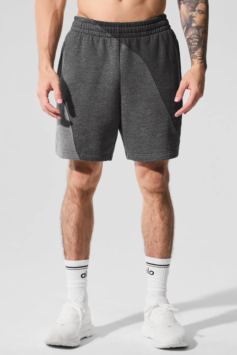 7" Make Waves Short - Dark Heather Grey Tonal sold by Alo Yoga