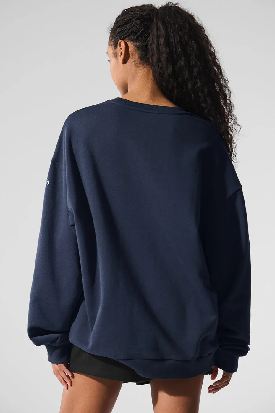 Chill Crew Neck Pullover - Navy sold by Alo Yoga product image thumbnail 2