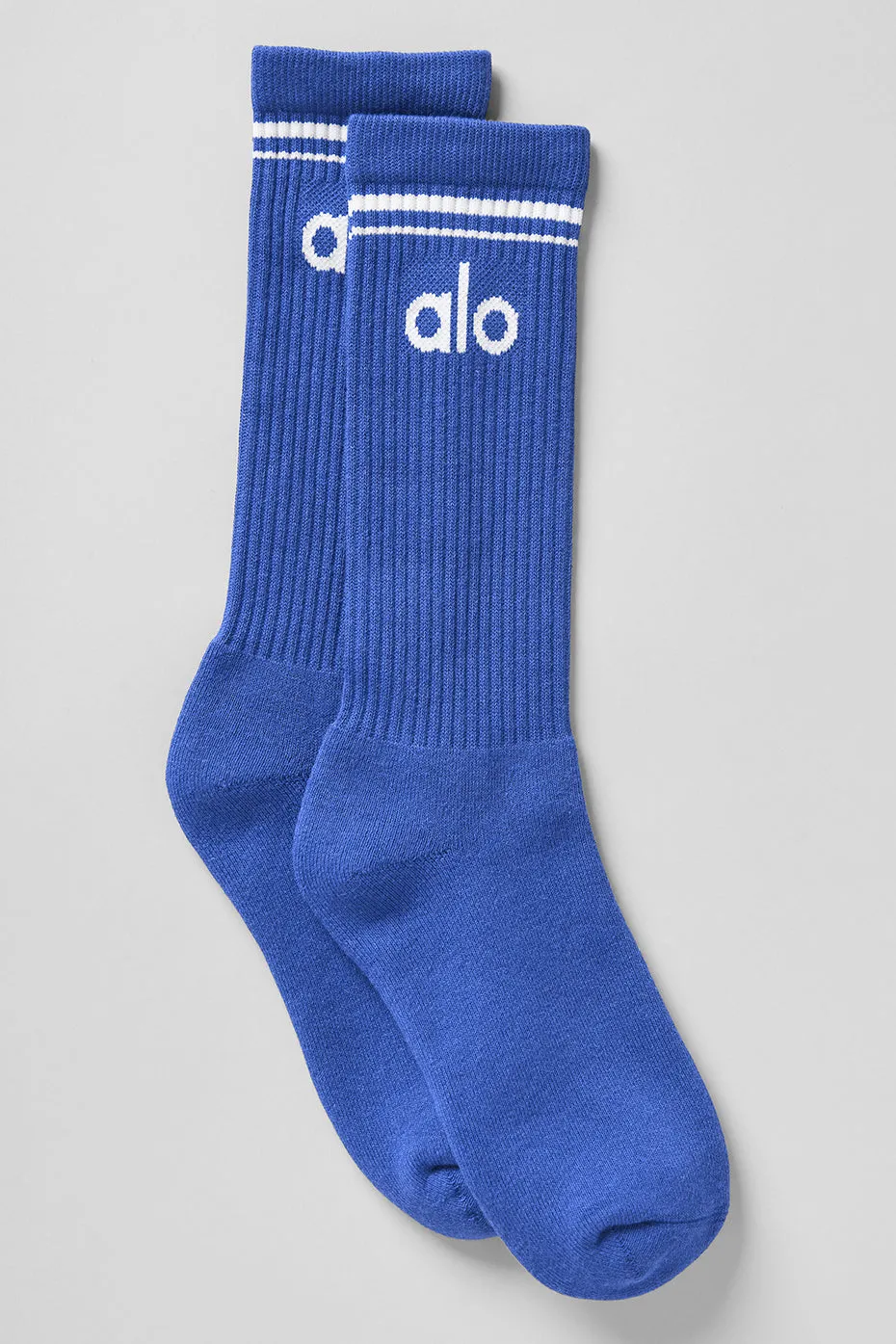 Unisex Throwback Sock - Marathon Blue/White sold by Alo Yoga