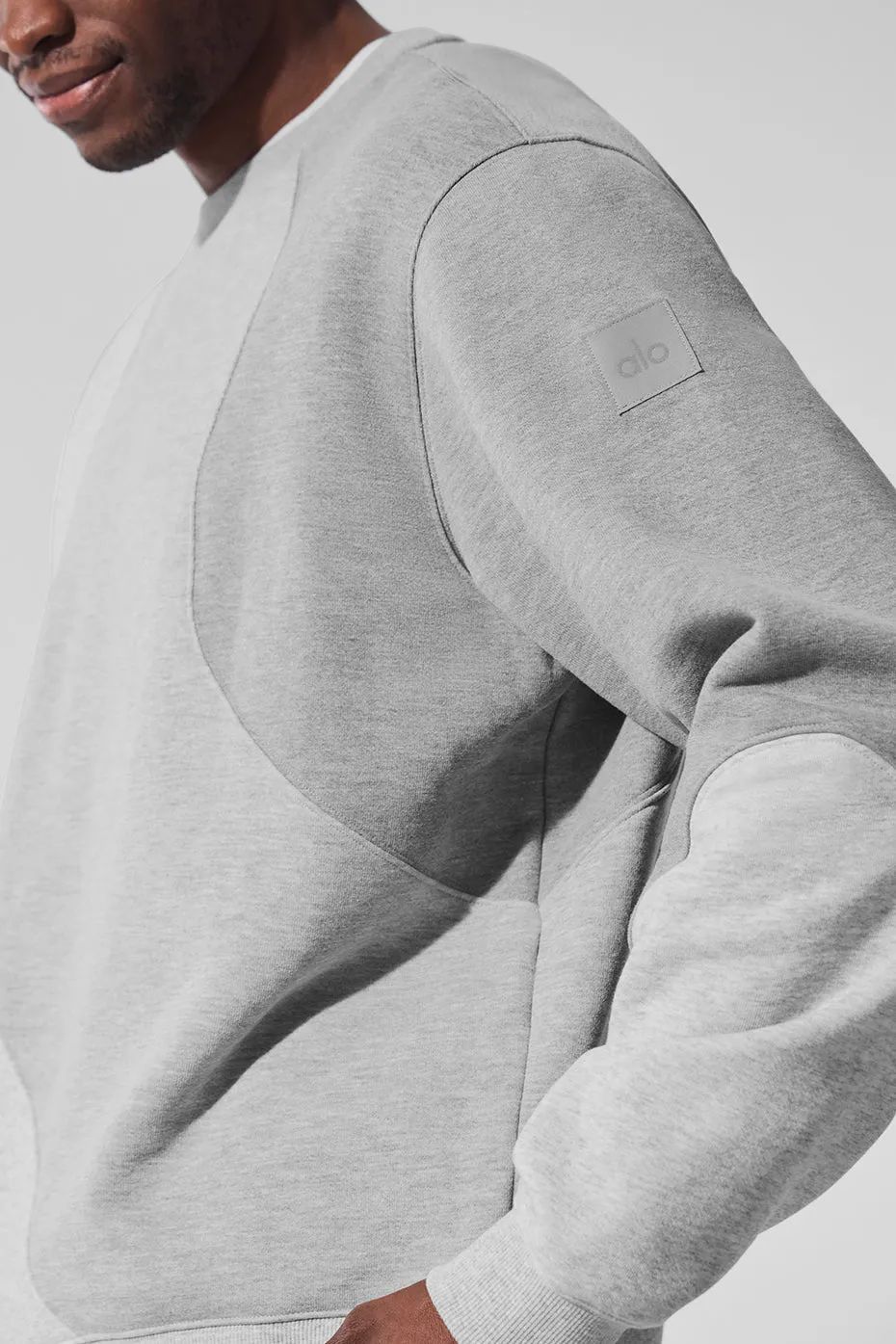 Make Waves Crew Neck Pullover - Athletic Heather Grey Tonal sold by Alo Yoga product image thumbnail 3