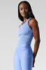 Goddess Ribbed Go-To Tank - Crystal Clear Blue sold by Alo Yoga