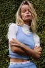 Goddess Ribbed Go-To Tank - Crystal Clear Blue sold by Alo Yoga