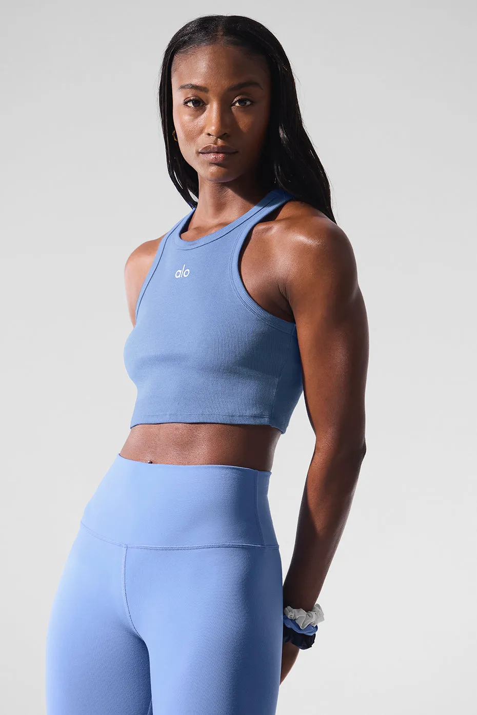 Aspire Tank - Crystal Clear Blue/White sold by Alo Yoga product image thumbnail 2