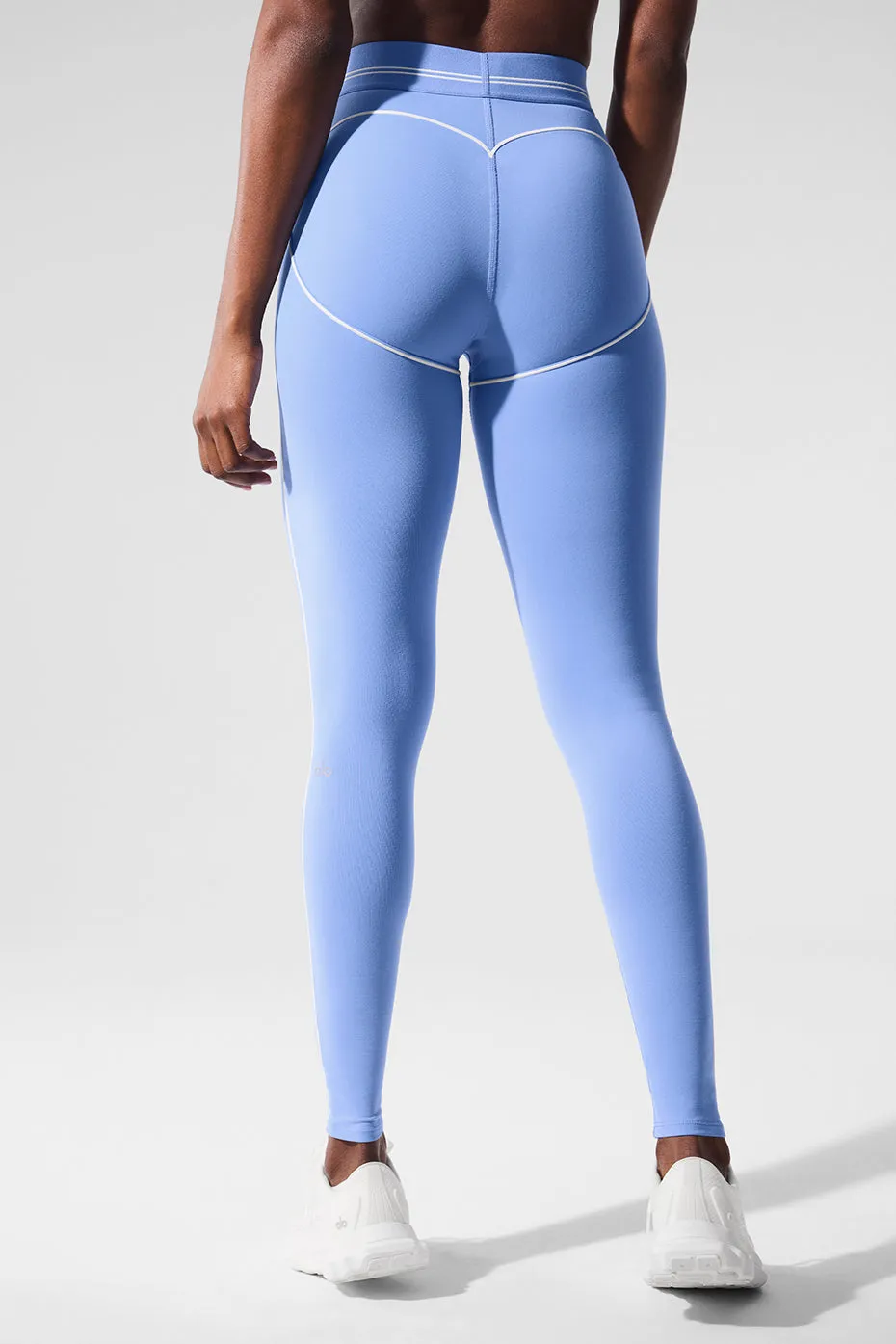 Airbrush High-Waist Heart Throb Legging - Crystal Clear Blue/White sold by Alo Yoga product image thumbnail 3