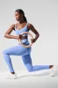 Airbrush High-Waist Heart Throb Legging - Crystal Clear Blue/White sold by Alo Yoga