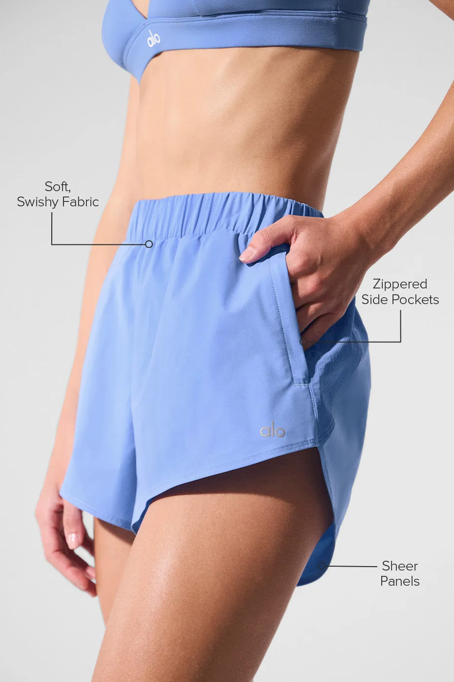 Playmaker Dolphin Short - Crystal Clear Blue sold by Alo Yoga product image thumbnail 2