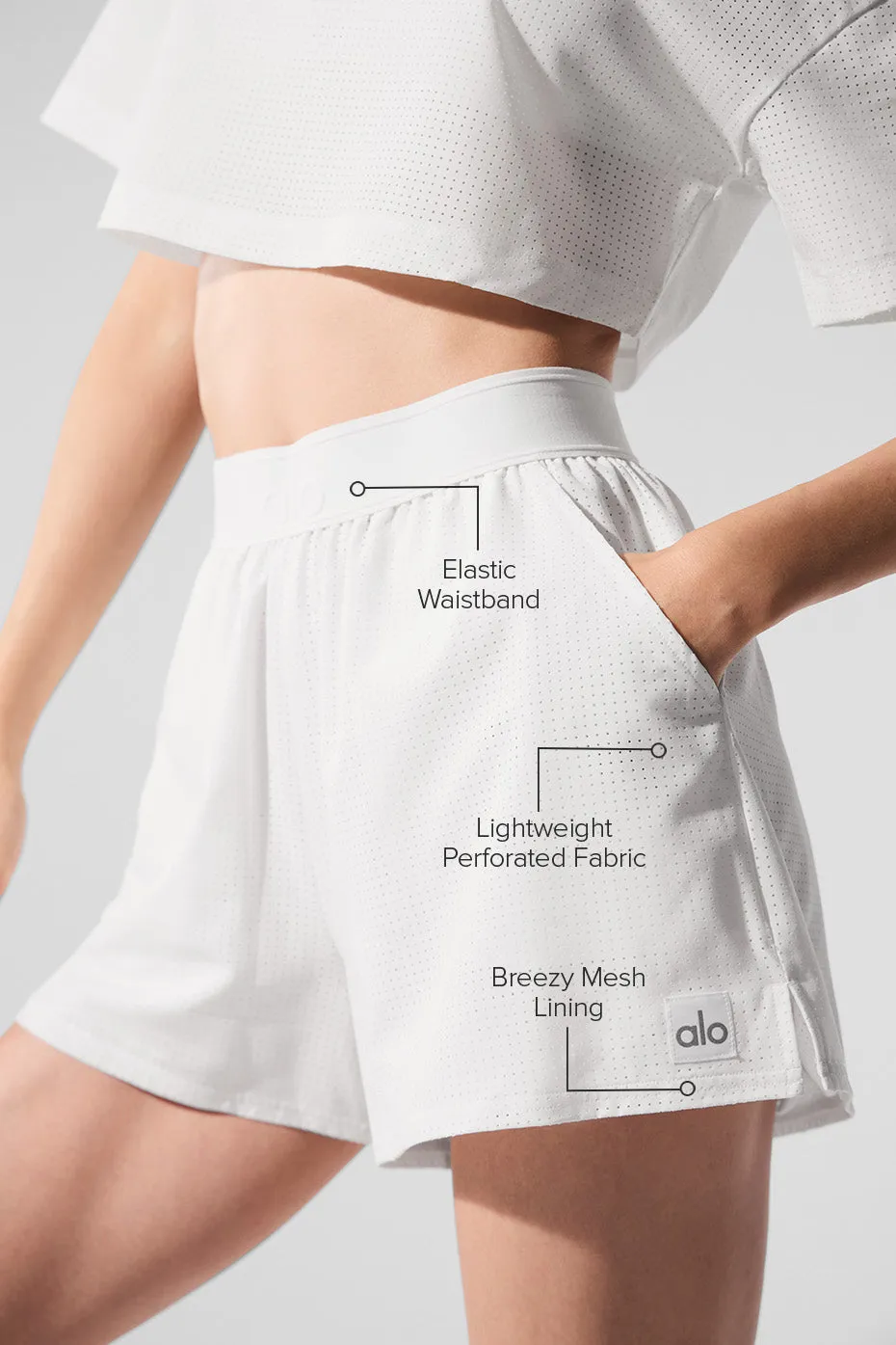 Mesh Mirage Short - White sold by Alo Yoga product image thumbnail 2