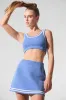 Tennis Club Sweater Knit Bra - Crystal Clear Blue/White sold by Alo Yoga