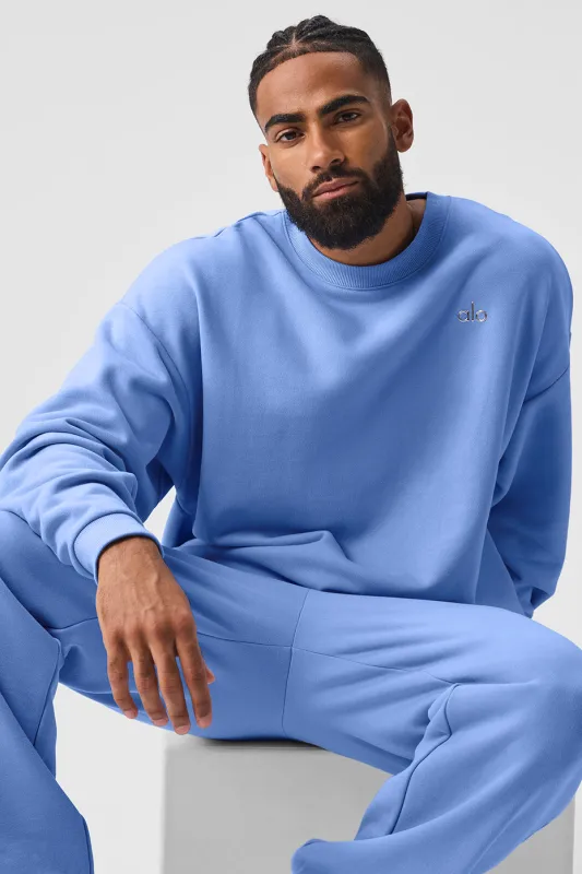Accolade Crew Neck Pullover - Crystal Clear Blue sold by Alo Yoga
