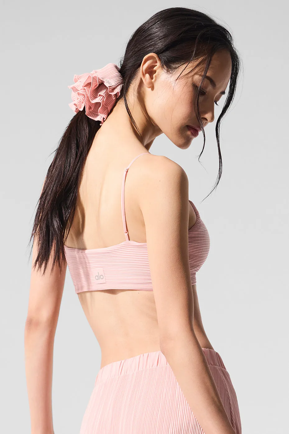 Micro Plisse Game On Bra - Pink Quartz sold by Alo Yoga product image thumbnail 3