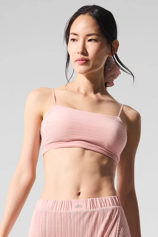 Micro Plisse Game On Bra - Pink Quartz sold by Alo Yoga