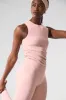 Ribbed En Pointe Tank - Pink Quartz sold by Alo Yoga