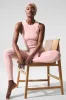 Ribbed En Pointe Tank - Pink Quartz sold by Alo Yoga