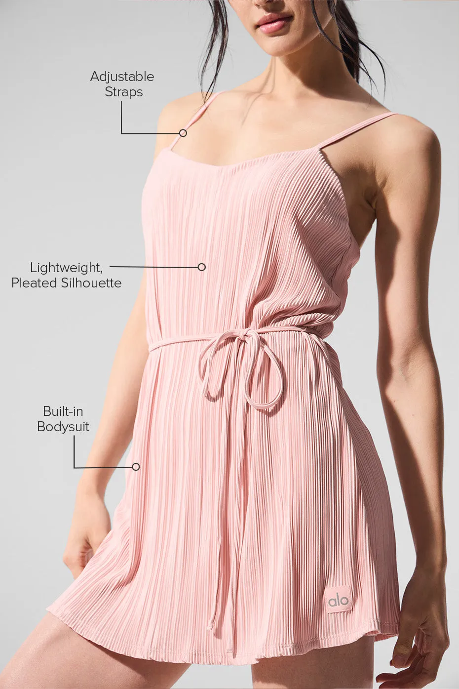 Micro Plisse Game On Tennis Dress - Pink Quartz sold by Alo Yoga product image thumbnail 2