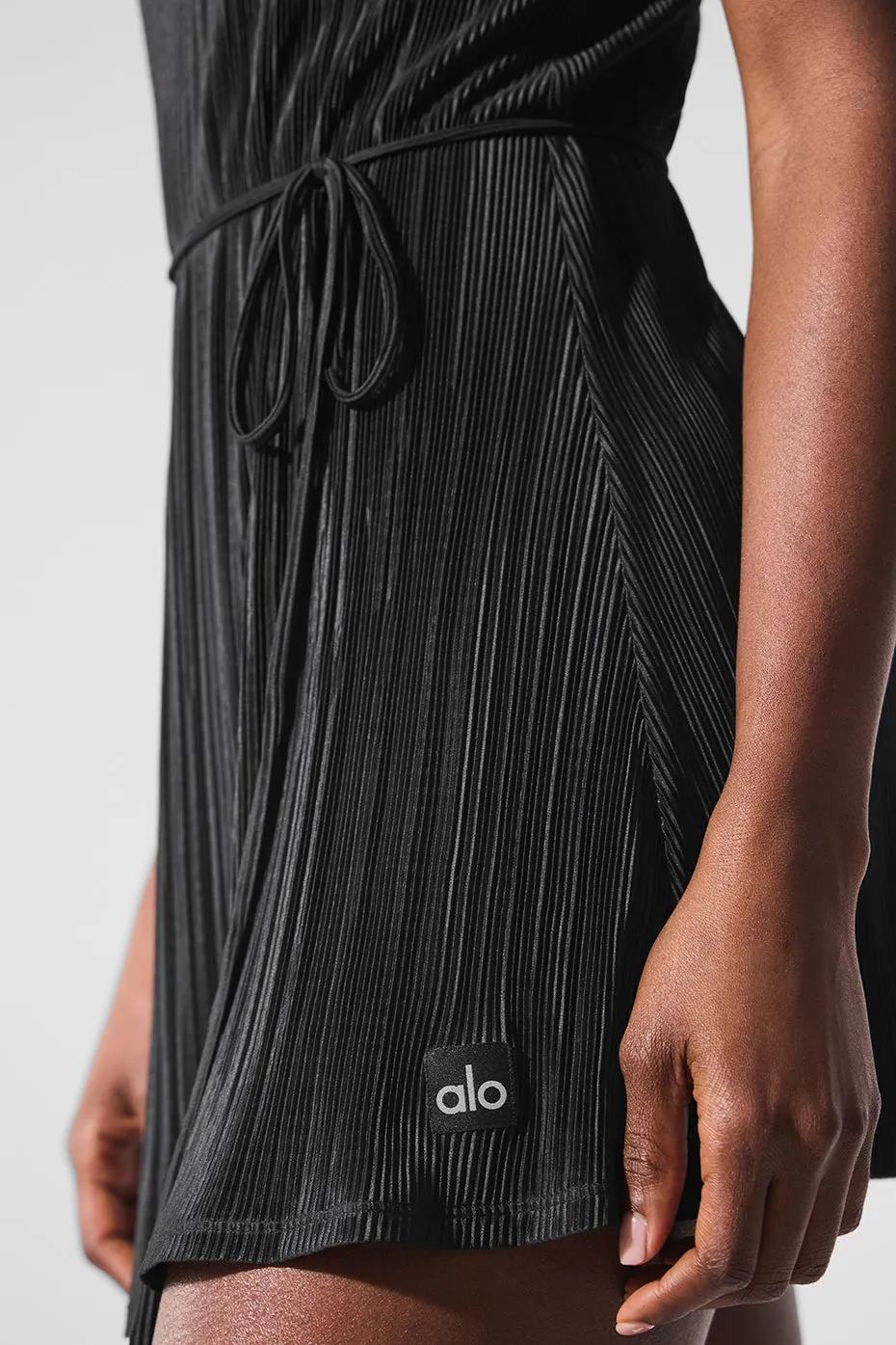 Micro Plisse Game On Tennis Dress - Black sold by Alo Yoga product image thumbnail 5