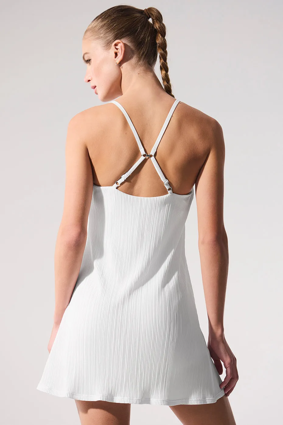 Micro Plisse Game On Tennis Dress - White sold by Alo Yoga product image thumbnail 4