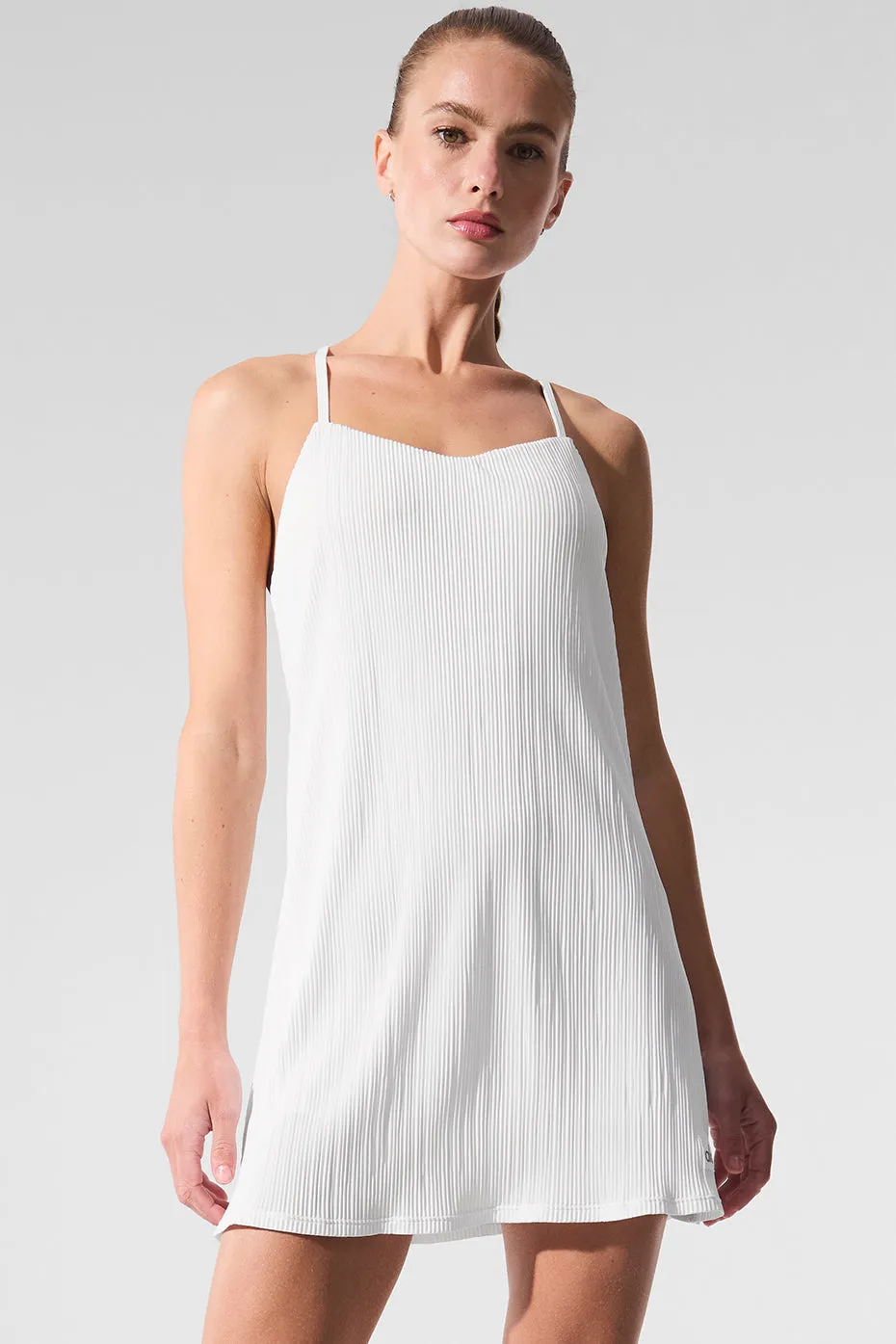 Micro Plisse Game On Tennis Dress - White sold by Alo Yoga product image thumbnail 5