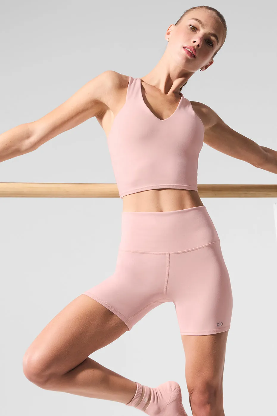 5" Airbrush High-Waist Biker Short - Pink Quartz sold by Alo Yoga product image thumbnail 5