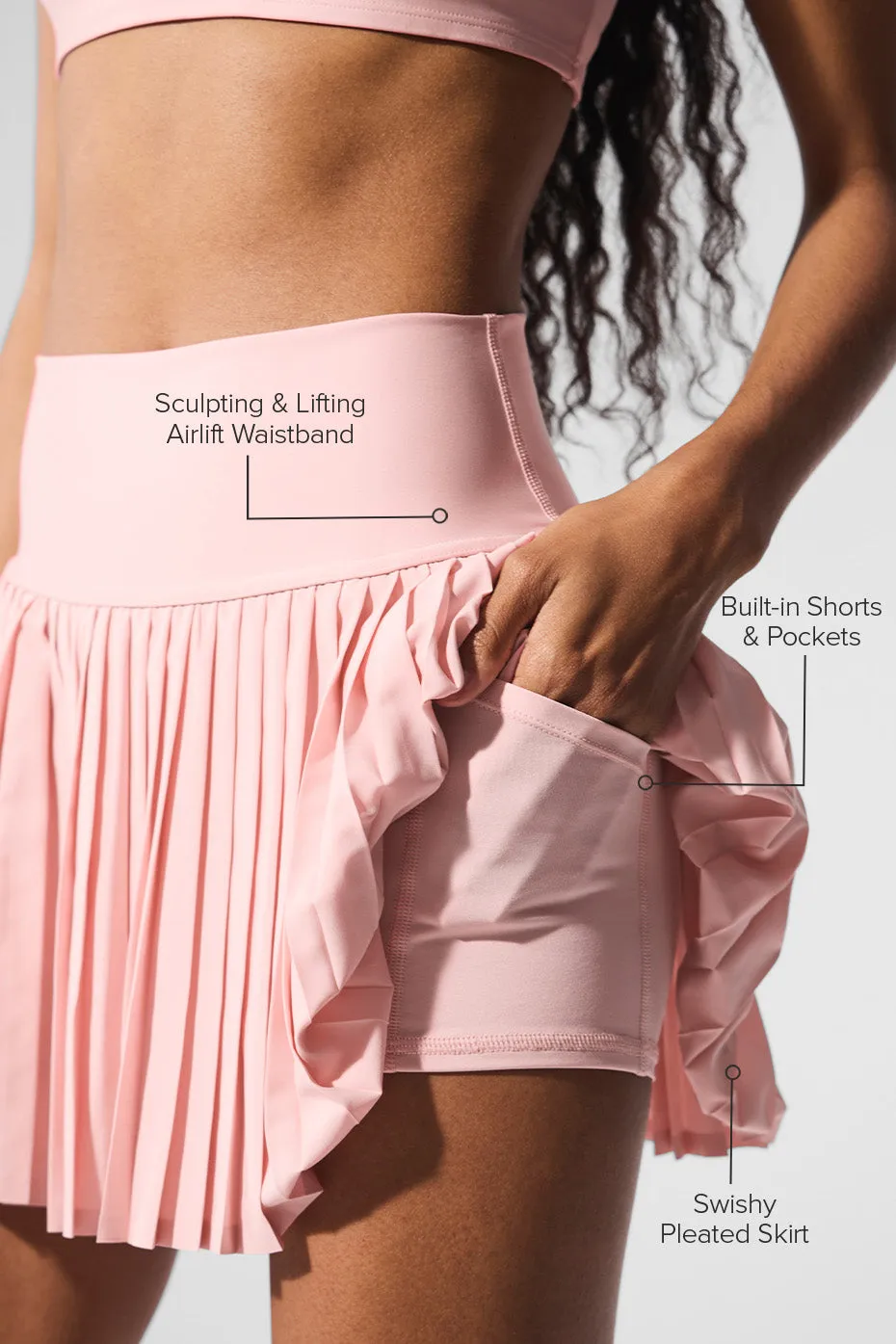 Grand Slam Tennis Skirt - Pink Quartz sold by Alo Yoga product image thumbnail 2