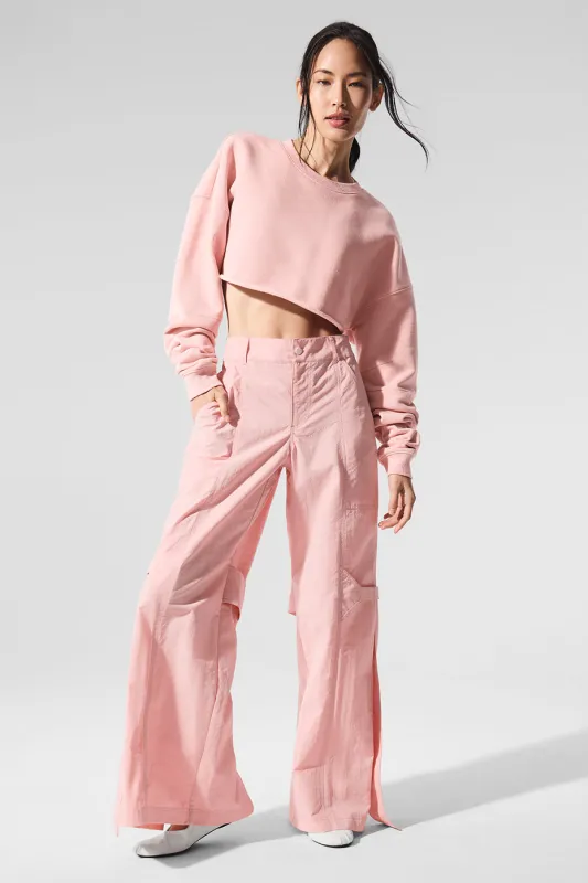 High-Waist Voyager Trouser - Pink Quartz sold by Alo Yoga