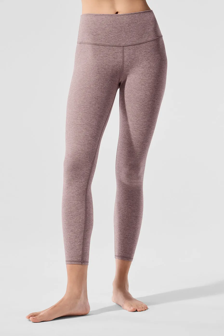 Alosoft High-Waist 7/8 Highlight Legging - Dark Pink Quartz Heather sold by Alo Yoga product image thumbnail 2