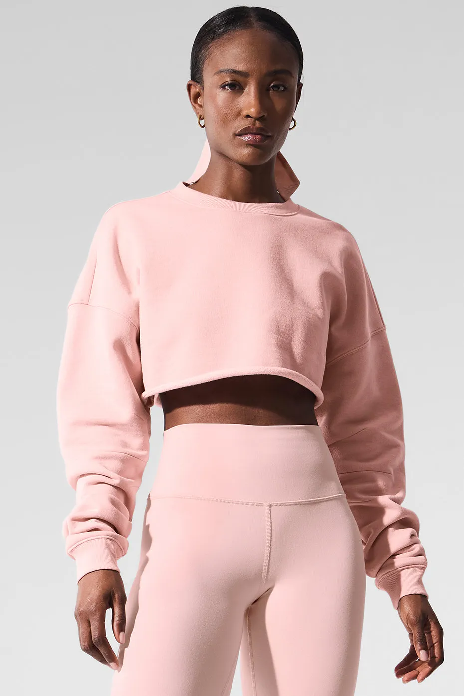 Extreme Cropped Pullover - Pink Quartz sold by Alo Yoga product image thumbnail 2