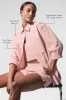 Pinstripe Daylight Button Down Long Sleeve - Pink Quartz/Ivory sold by Alo Yoga