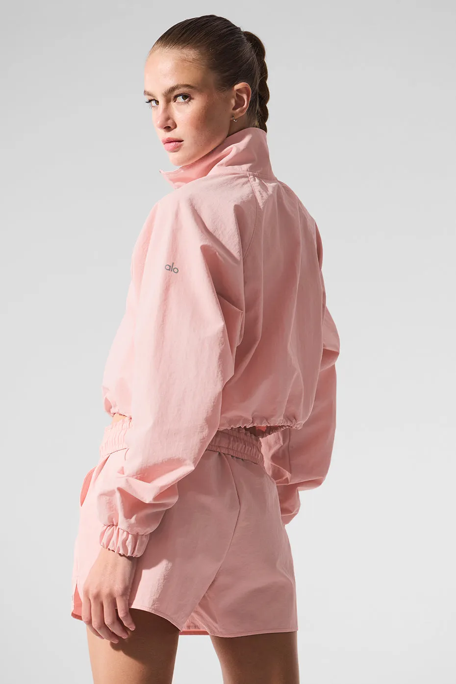 Cropped 1/4 Zip Alumni Pullover - Pink Quartz sold by Alo Yoga product image thumbnail 3