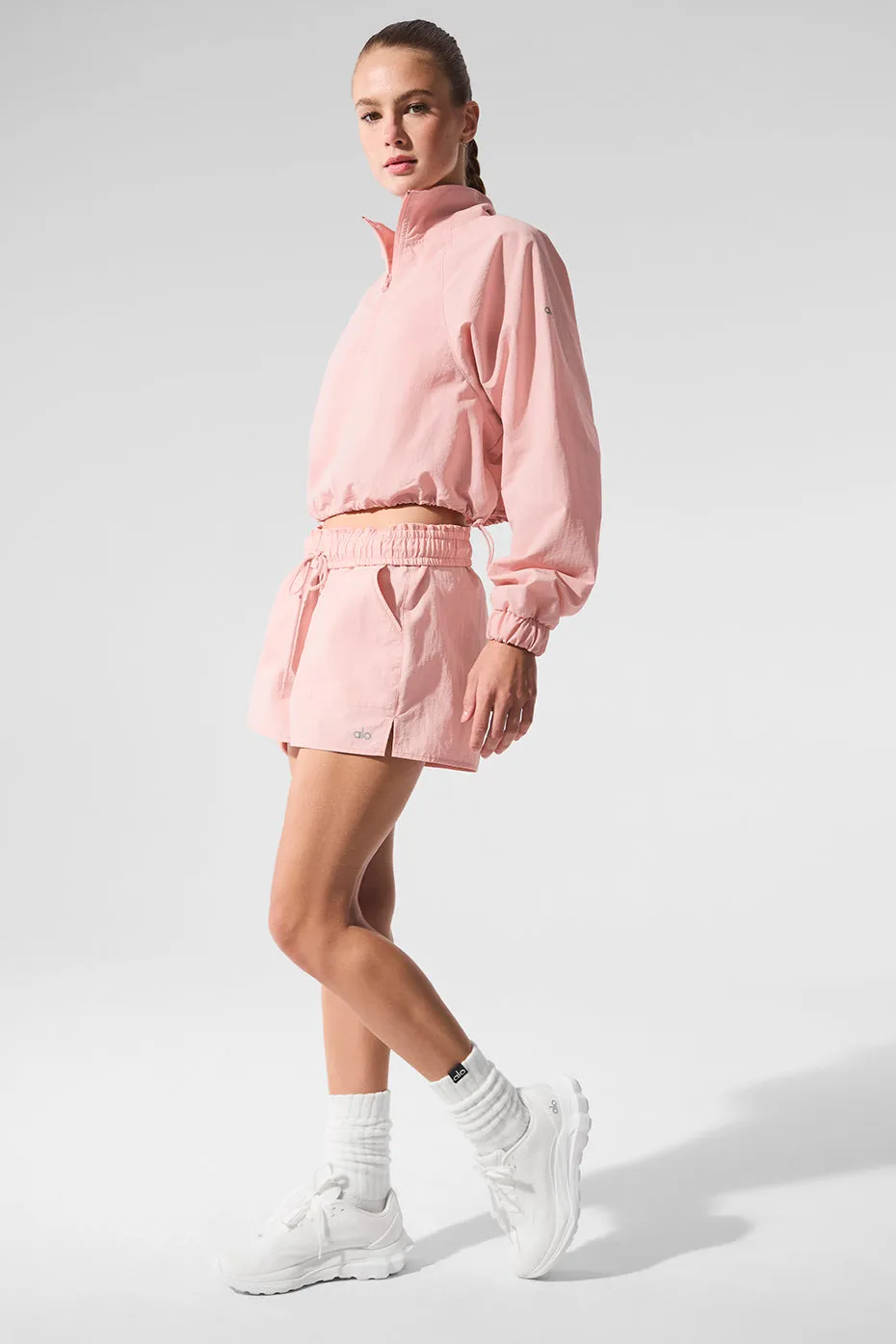 Cropped 1/4 Zip Alumni Pullover - Pink Quartz sold by Alo Yoga product image thumbnail 5