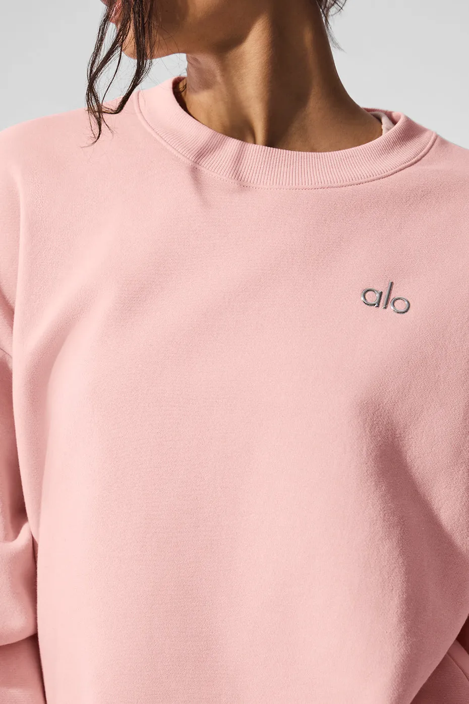 Accolade Crew Neck Pullover - Pink Quartz sold by Alo Yoga product image thumbnail 4