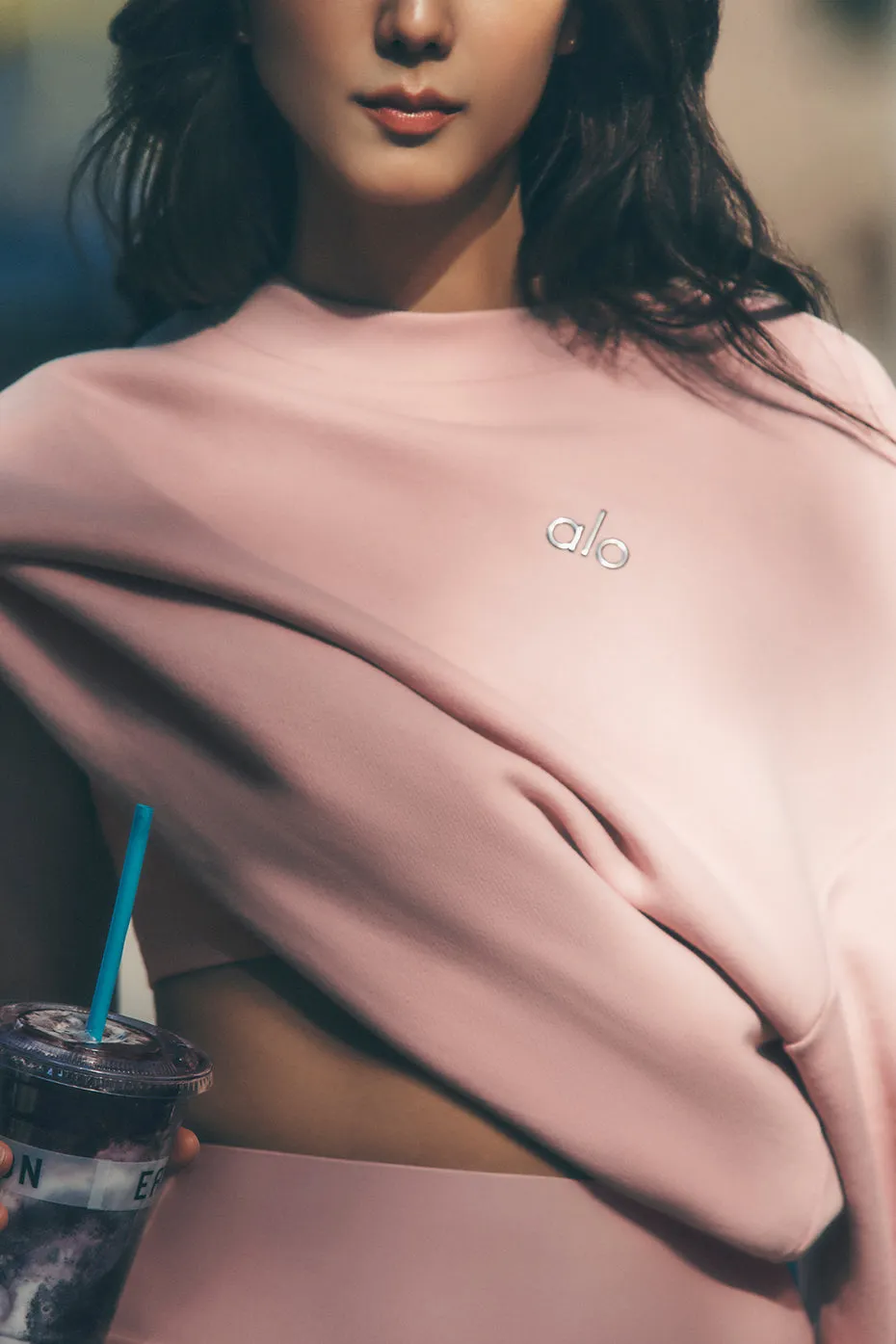 Accolade Crew Neck Pullover - Pink Quartz sold by Alo Yoga