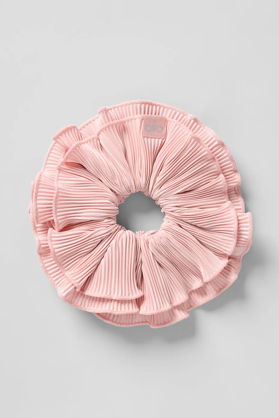 Micro Plisse Oversize Scrunchie - Pink Quartz sold by Alo Yoga