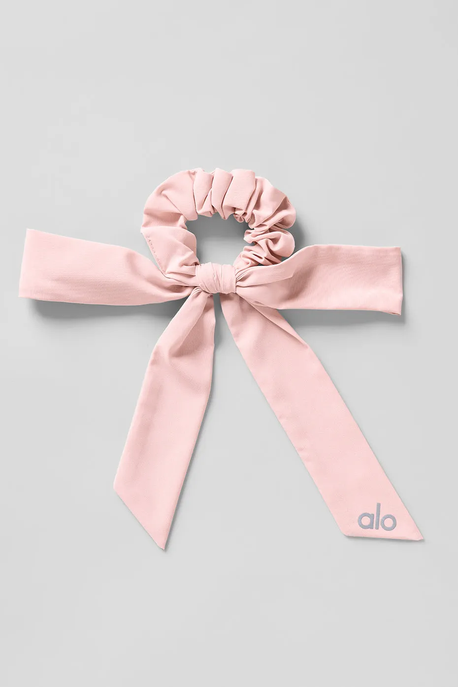 Love Knots Tie Scrunchie - Pink Quartz sold by Alo Yoga