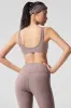 Alosoft Center Stage Bra - Dark Pink Quartz Heather sold by Alo Yoga