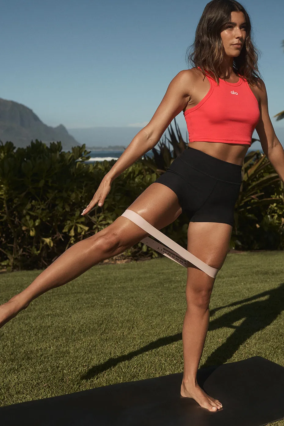 Aspire Tank - Candy Red/White sold by Alo Yoga