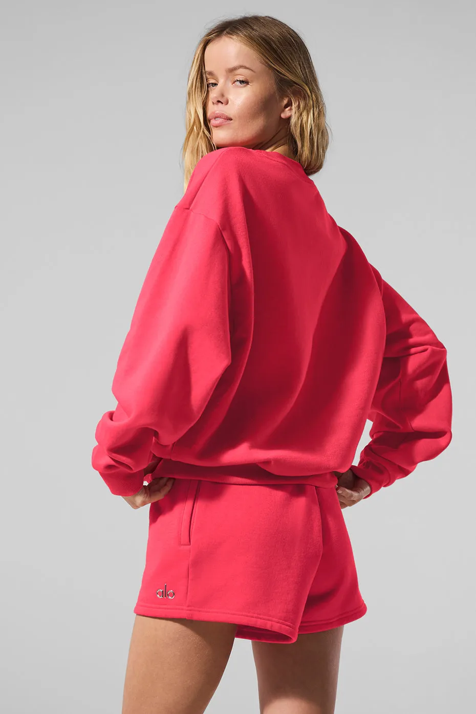 Accolade Crew Neck Pullover - Candy Red sold by Alo Yoga product image thumbnail 2