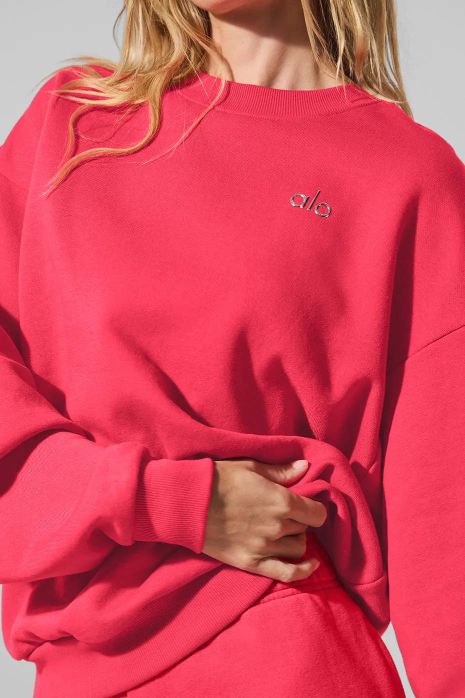 Accolade Crew Neck Pullover - Candy Red sold by Alo Yoga product image thumbnail 4