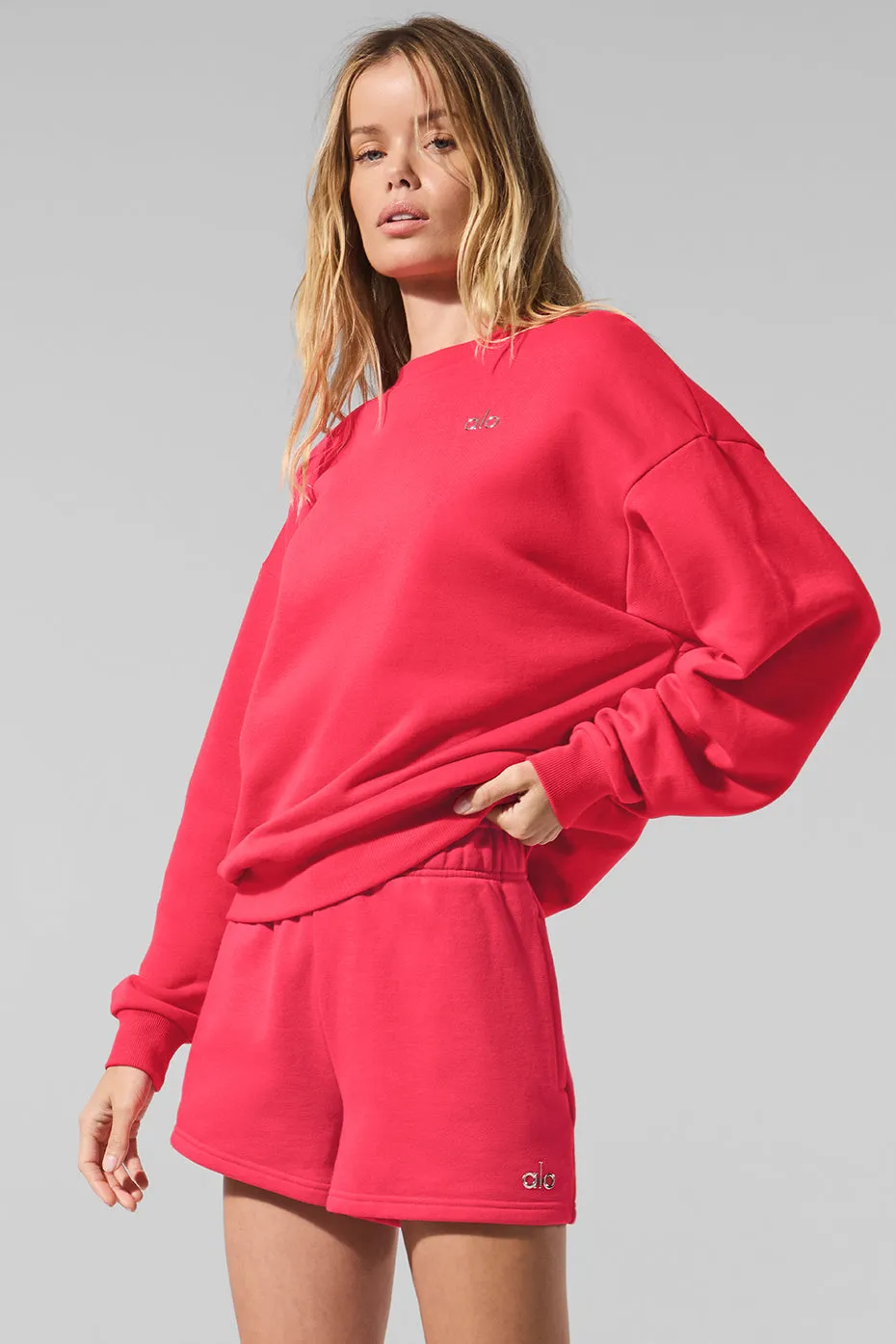 Accolade Crew Neck Pullover - Candy Red sold by Alo Yoga product image thumbnail 3