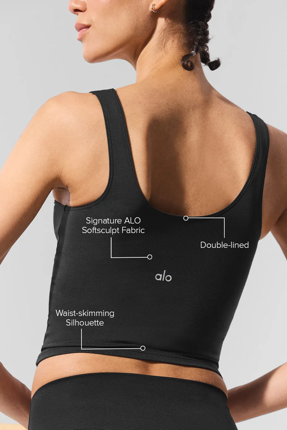 Alo Softsculpt Precision Tank - Black sold by Alo Yoga product image thumbnail 2