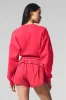 Cropped Accolade Crewneck - Candy Red sold by Alo Yoga
