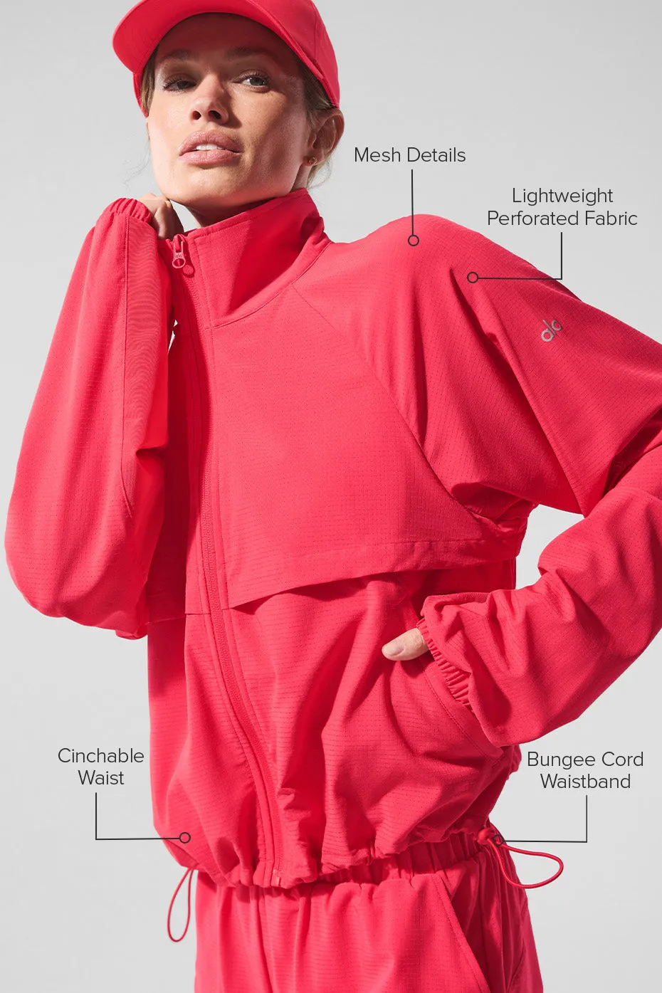 Sport Star Full Zip Jacket - Candy Red sold by Alo Yoga product image thumbnail 2