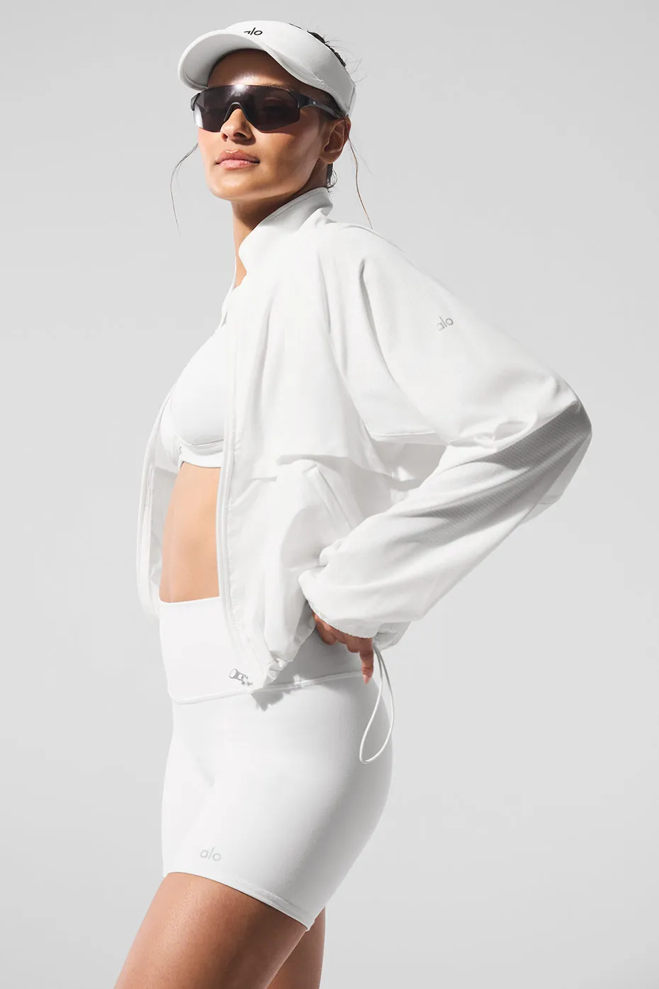 Sport Star Full Zip Jacket - White sold by Alo Yoga product image thumbnail 5