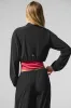 Cropped Breezy Full-Zip Cover Up - Black sold by Alo Yoga