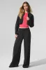 Cropped Breezy Full-Zip Cover Up - Black sold by Alo Yoga