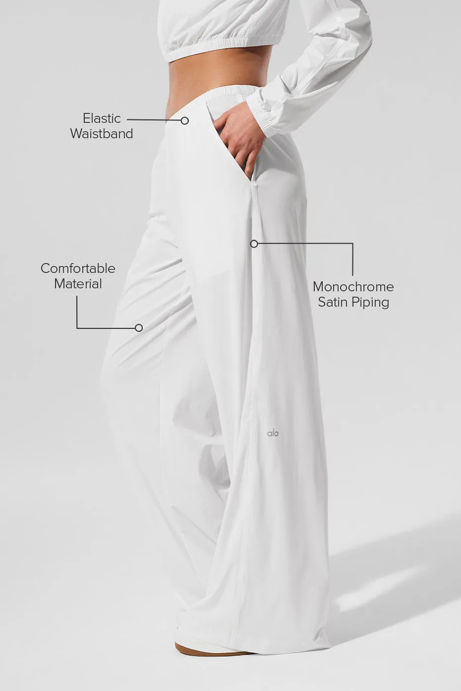 Breezy Wide Leg Pant - White sold by Alo Yoga product image thumbnail 2
