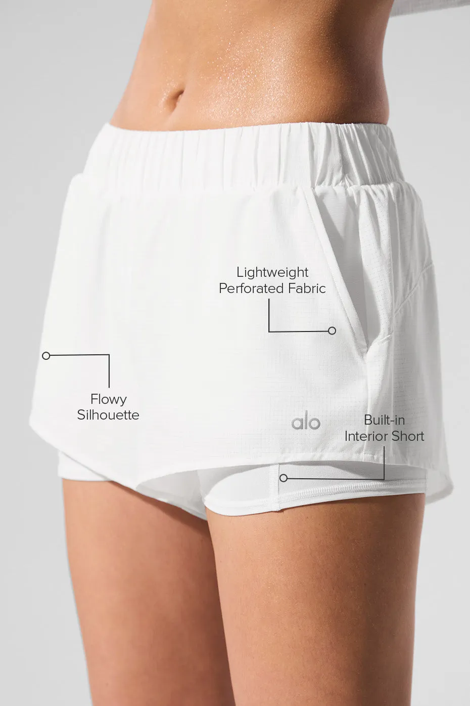Sport Star Short - White sold by Alo Yoga product image thumbnail 2