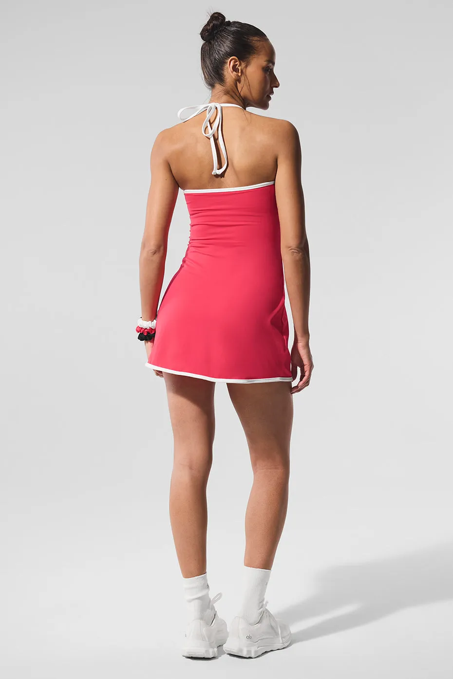 Alo Softsculpt Halter Tennis Dress - Candy Red/White sold by Alo Yoga product image thumbnail 4