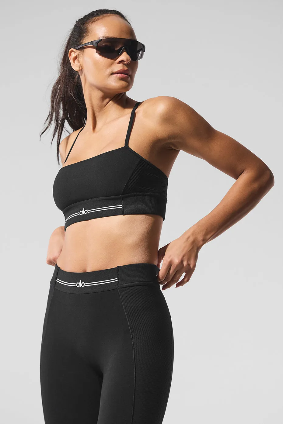 Alosoft Relay Bra - Black/White sold by Alo Yoga product image thumbnail 4