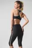 Airlift Super Sleek Contrast Bra - Black/White sold by Alo Yoga